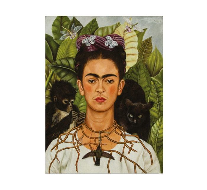 Wallity Autorretrato con collar de espinas y colibrí de Frida Kahlo, 30 x 40 cm